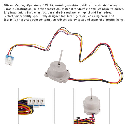 Per motore ventola frigorifero ad alte prestazioni LG EAU65058318 Parti 12V 1A