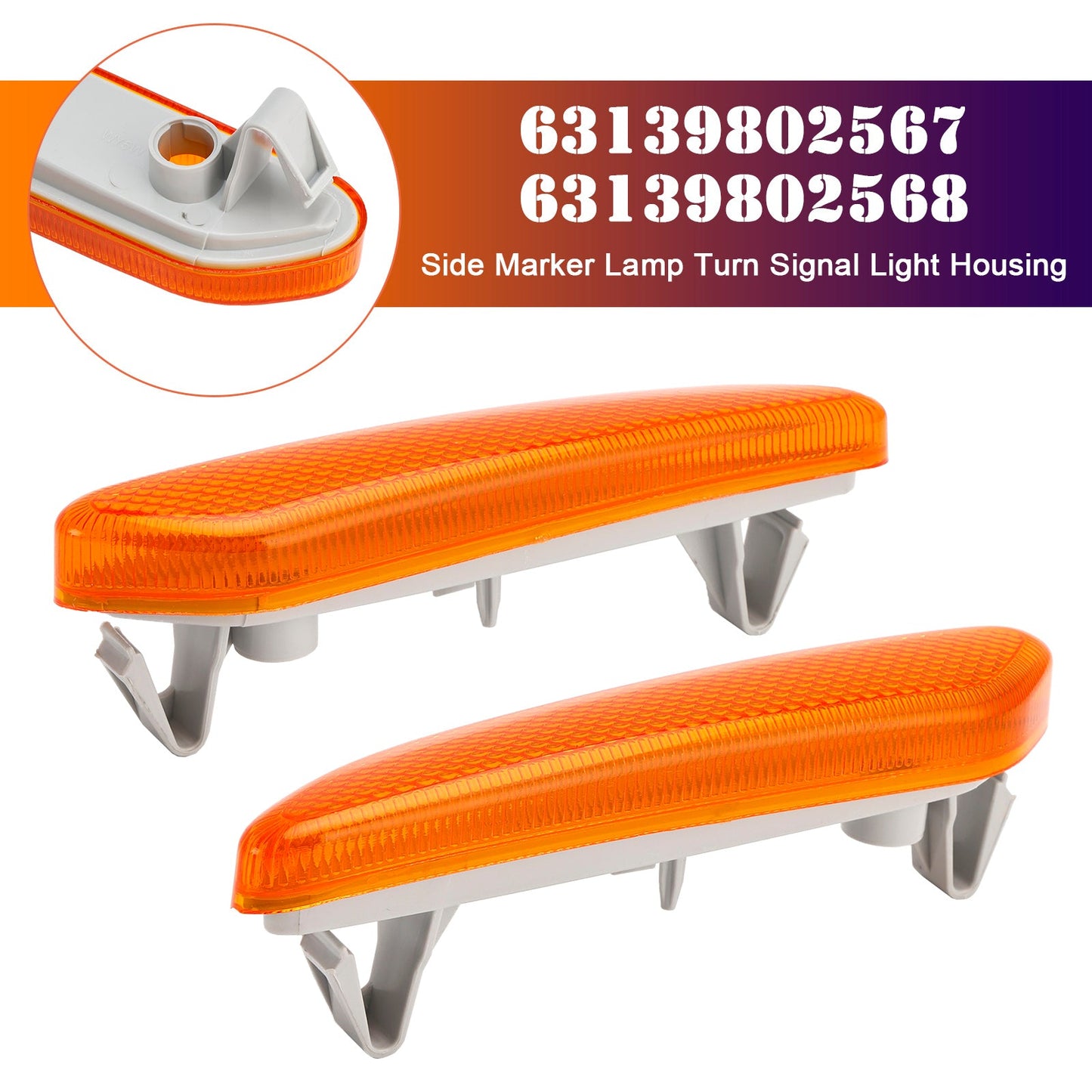 Coppia di indicatori di direzione laterali per MINI R60 10-17 R61 12-17