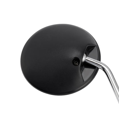 Coppia Specchietti Rotondi Neri Per Piaggio Vespa Scooter Ciclomotore 8mm Universale