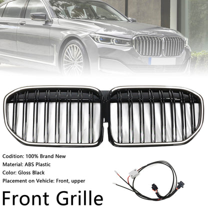 Griglia anteriore nera lucida a doppia stecca per BMW Serie 7 G11 G12 2019-2022