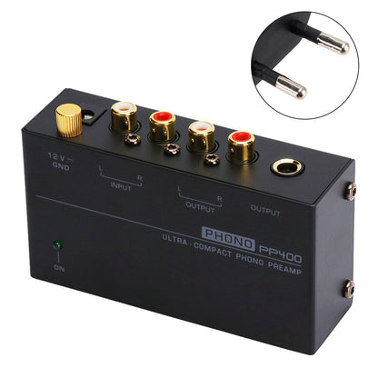 Preamplificatore Phono Ultra-Compatto PP400 con Supporto RCA da 1/4 di pollice Interfacce TRS Preamplificador Phono Preamp