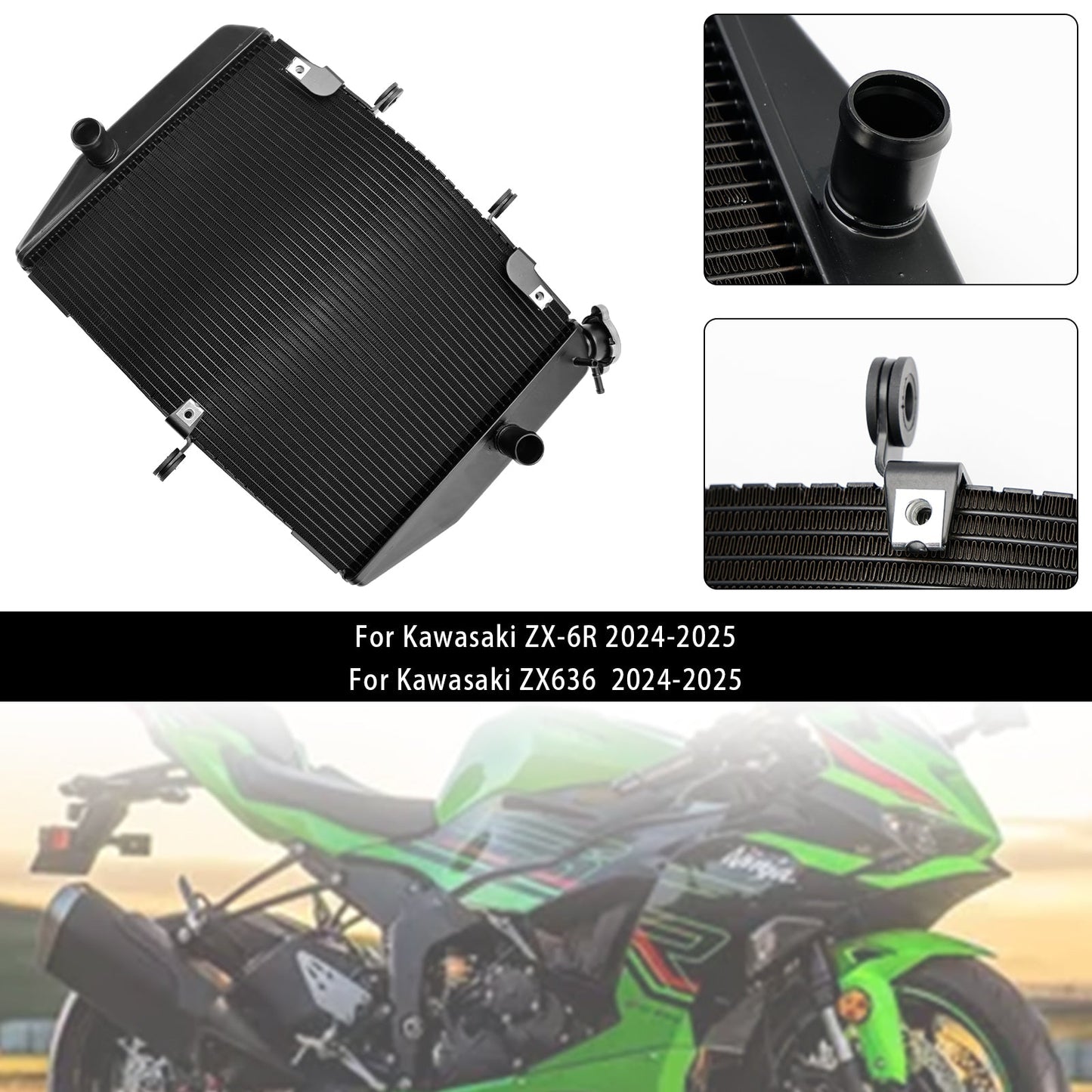 Radiatore di raffreddamento del motore Kawasaki ZX-6R ZX636 2024-2025