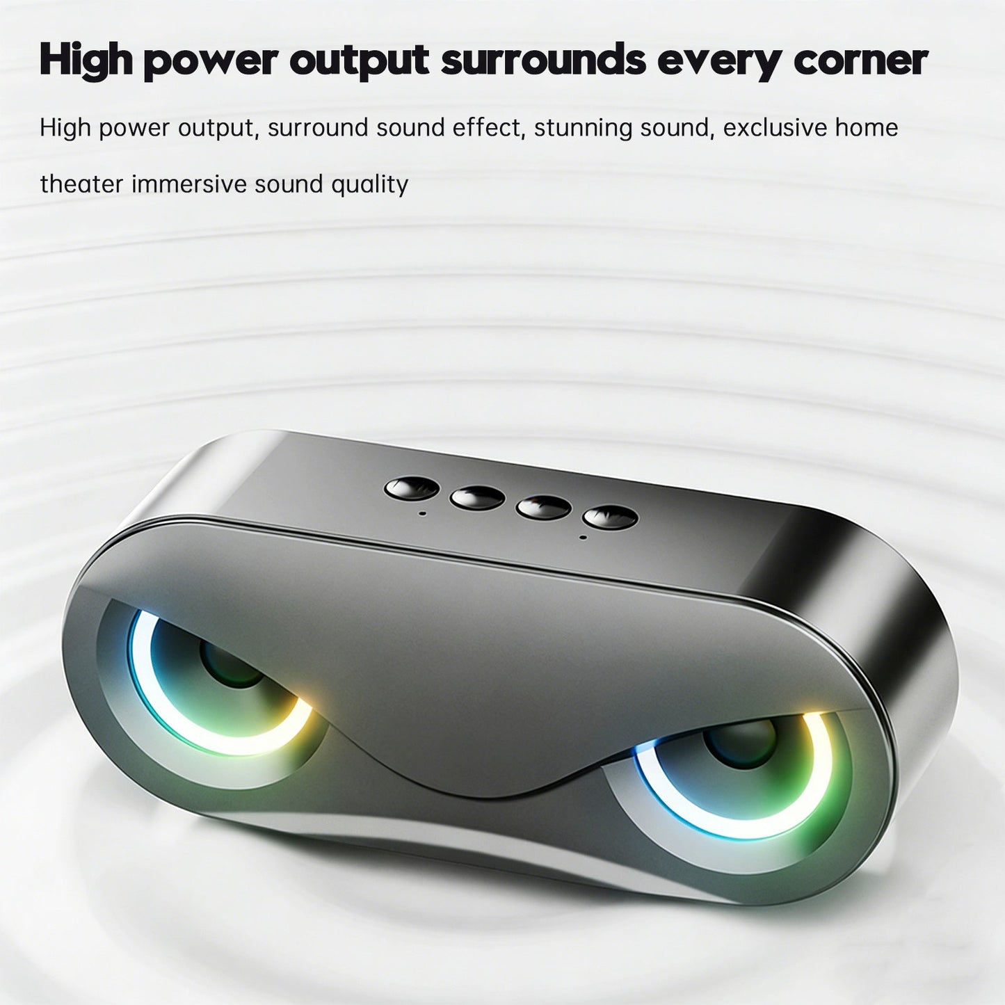 Altoparlante Bluetooth wireless intelligente M6, altoparlante portatile per gaming con luce pulsante accattivante.