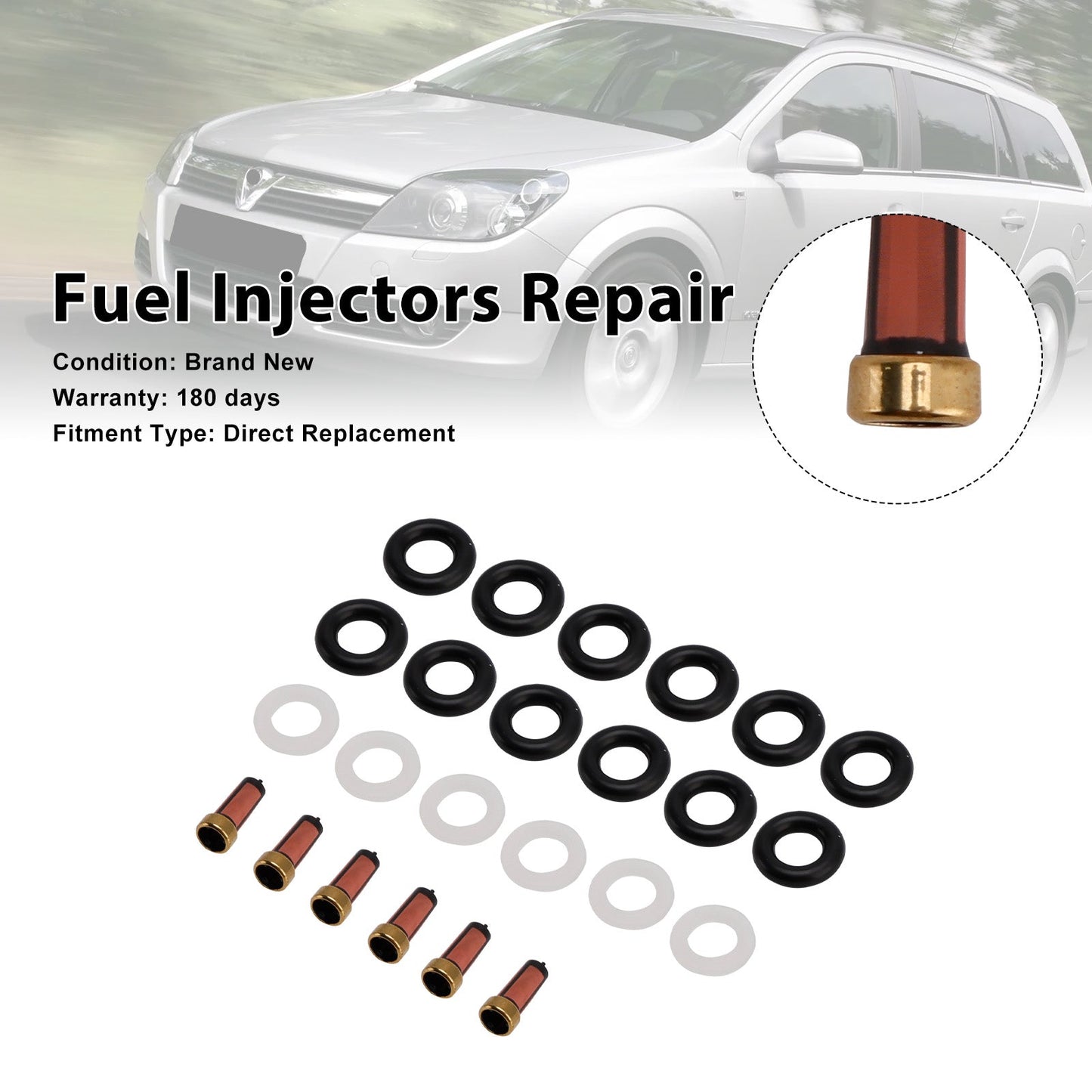 Guarnizione O-ring iniettore carburante 0280155750 compatibile con Vauxhall Astra 04-10 VX220 2003-2005