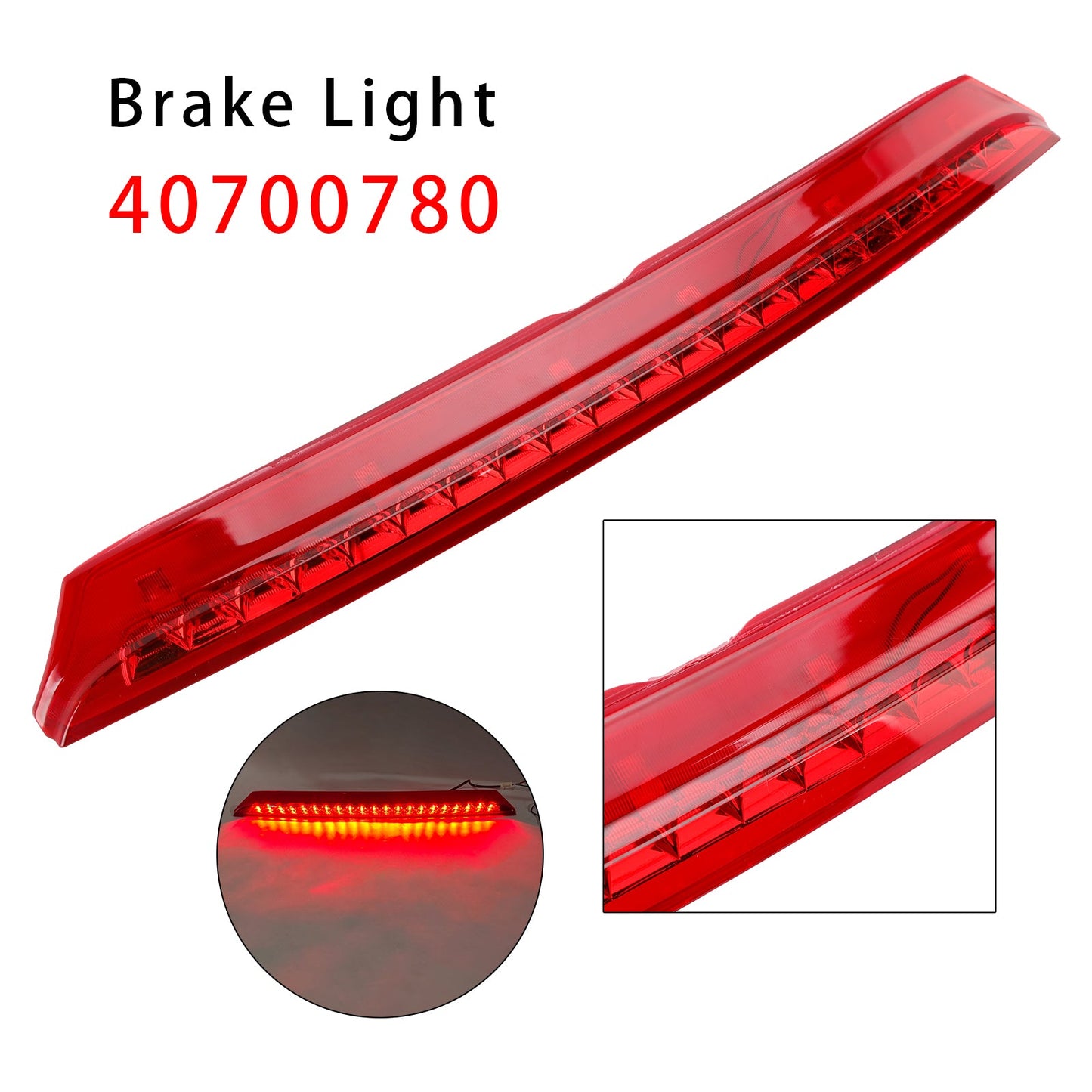 Luce freno posteriore di terza posizione per Peugeot RCZ 2010-2015, codice 6350KE 40700780, colore rosso.