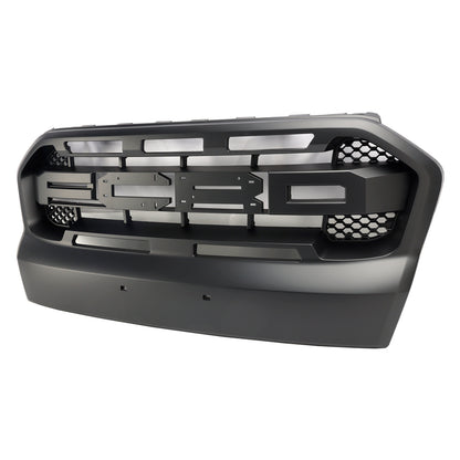 Matt Black Ranger Raccer Raptor Style Front Bumper Grill per Ford Ranger 2015-2019 T7