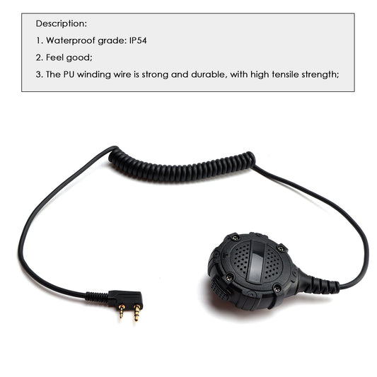 Altoparlante microfonico rotondo K-SM28 per TK-208 TH-D7 RPU416A KG-UVD1 TG-K4AT PX-777