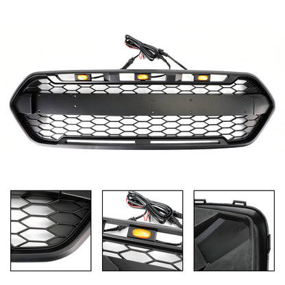 2018-2023 nera Griglia paraurti anteriore per Ford Transit Custom Trail con 3 LED 2467234
