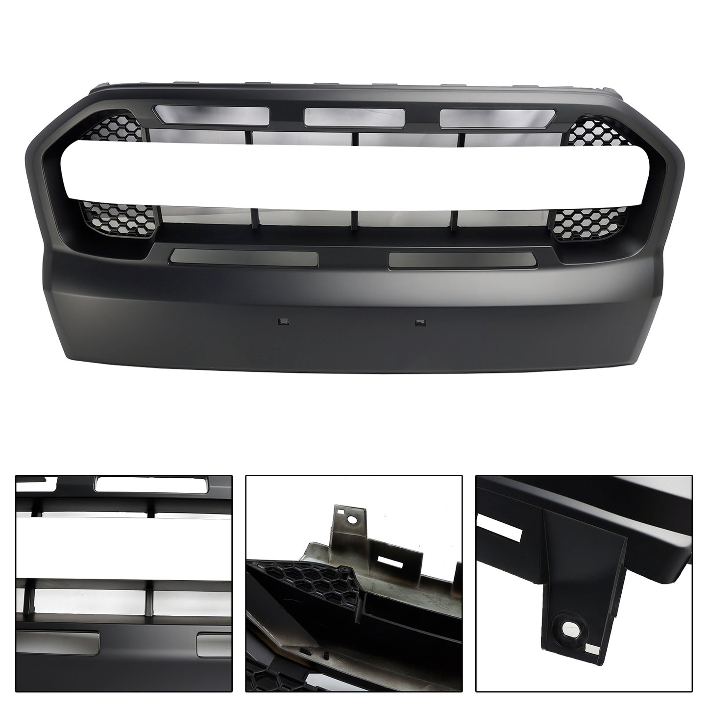 Griglia paraurti anteriore Matt Black Ford Ranger 2015-2019 T7 Stile Raptor