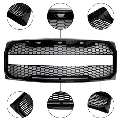 Griglia paraurti anteriore stile Raptor nero lucido adatta per Ford F150 2009-2014