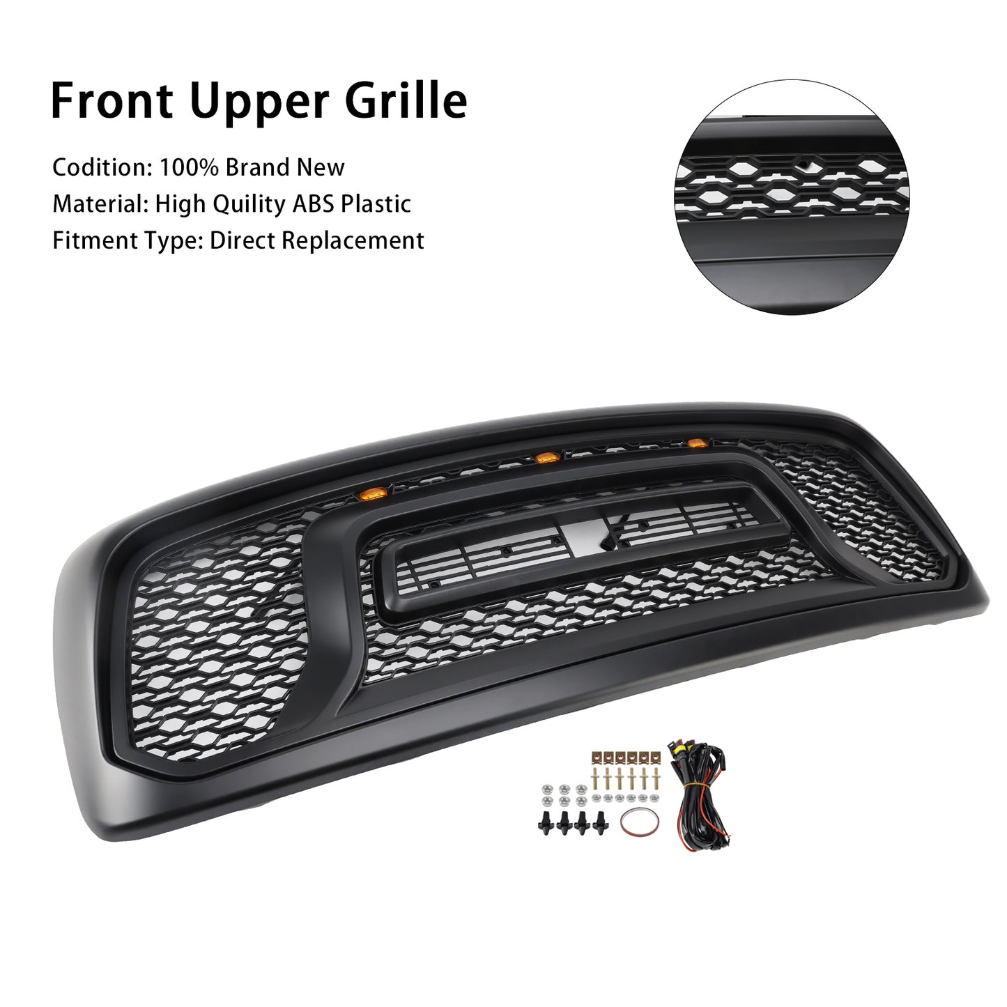 Griglia paraurti anteriore stile Rebel Dodge RAM 1500 2002-2005