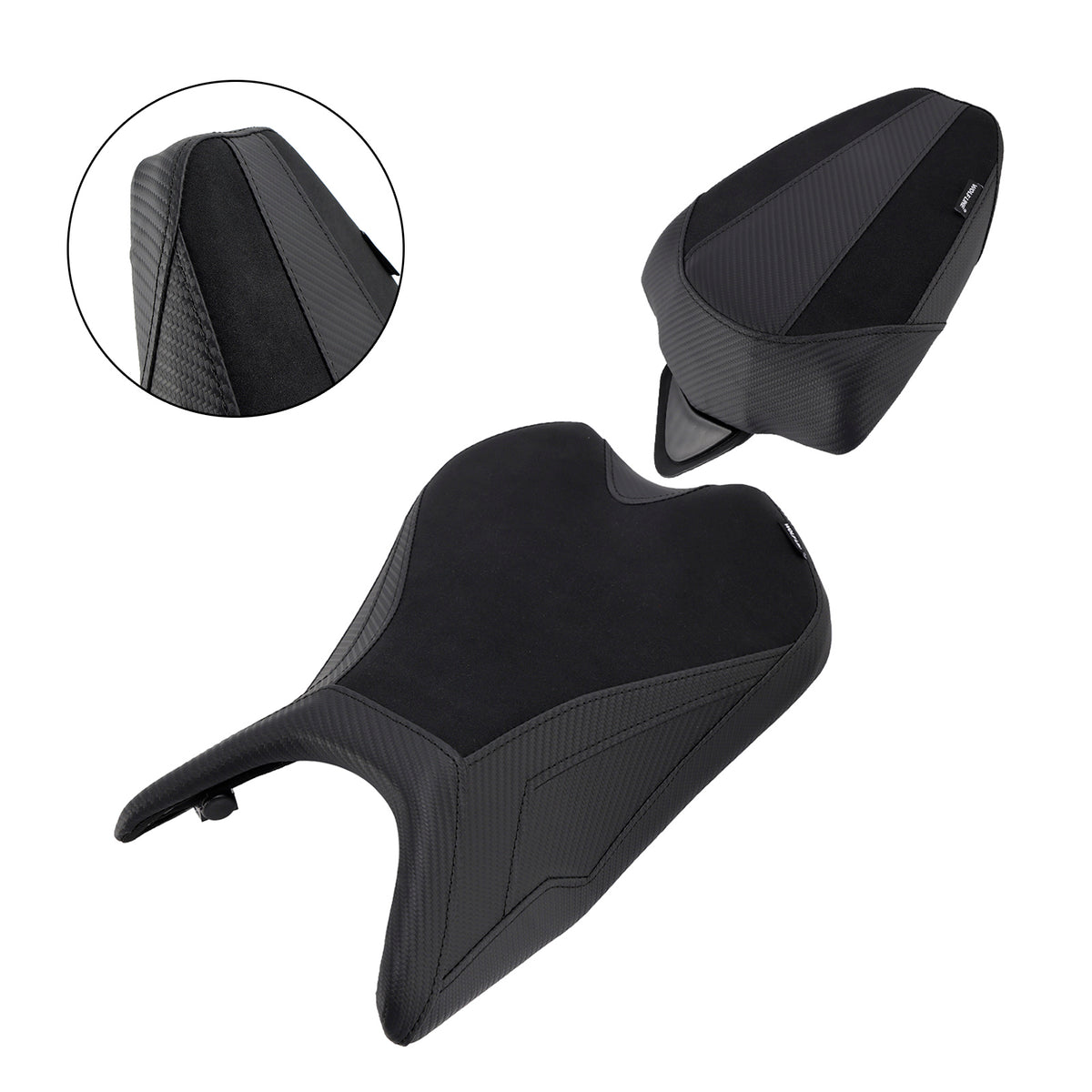 2024-2025 Per Aprilia Rs457 Rs 457 Parte anteriore inferiore con sedile posteriore conducente passeggero nero