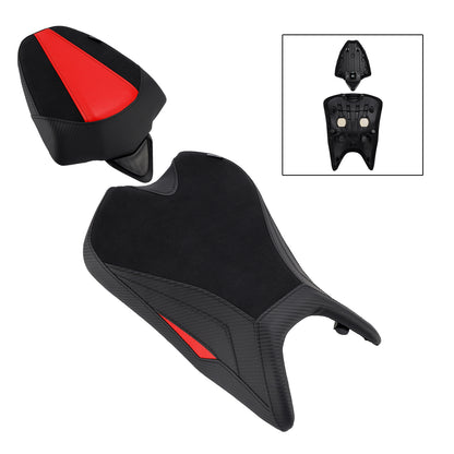 Kit sella conducente e passeggero Rs 457 per Aprilia RS457 2024-2025, cuscino in PU rosso.