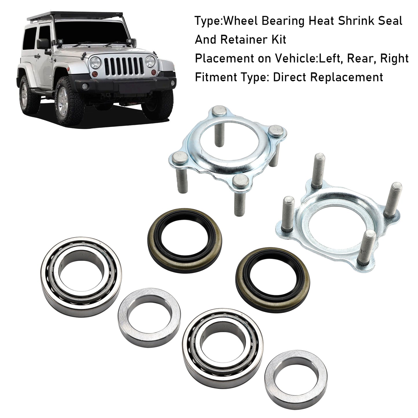 Kit guarnizioni cuscinetto assale posteriore su entrambi i lati Jeep JK Wrangler 2007-2017 68003270AA