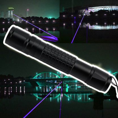 Tactical 405nm Green Purple 18650 Laser Pointer Pen Visible Beam Light Lazer