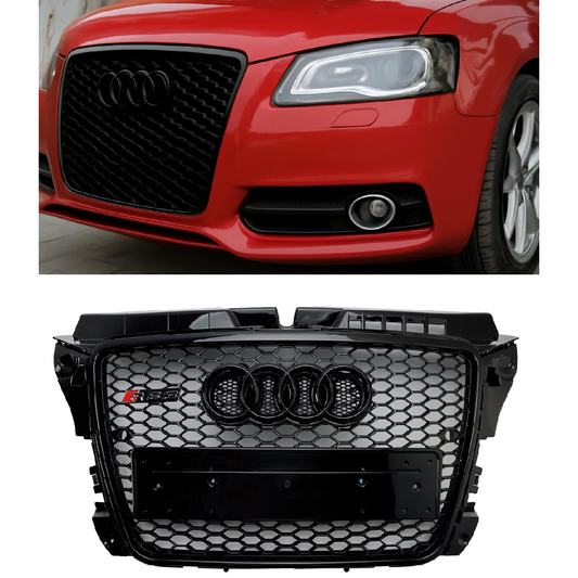 ABS 2008-2013 Audi A3 8P RS3 Grill a nido d'ape in stile RS3 per paraurti anteriore