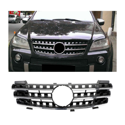 Griglia paraurti anteriore per Mercedes ML-Classe W164 2005-2008 cromo/nero