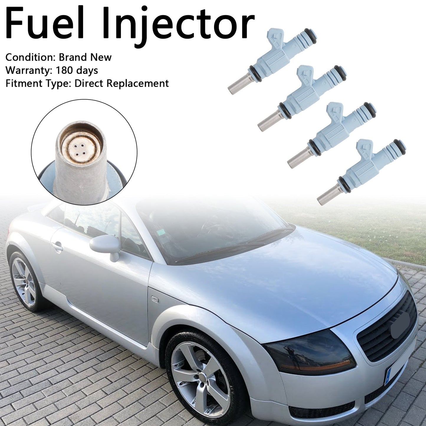 4 pezzi iniettore carburante 0280155892 adatto per Audi TT Quattro 1.5L 2000-2002 0280155893