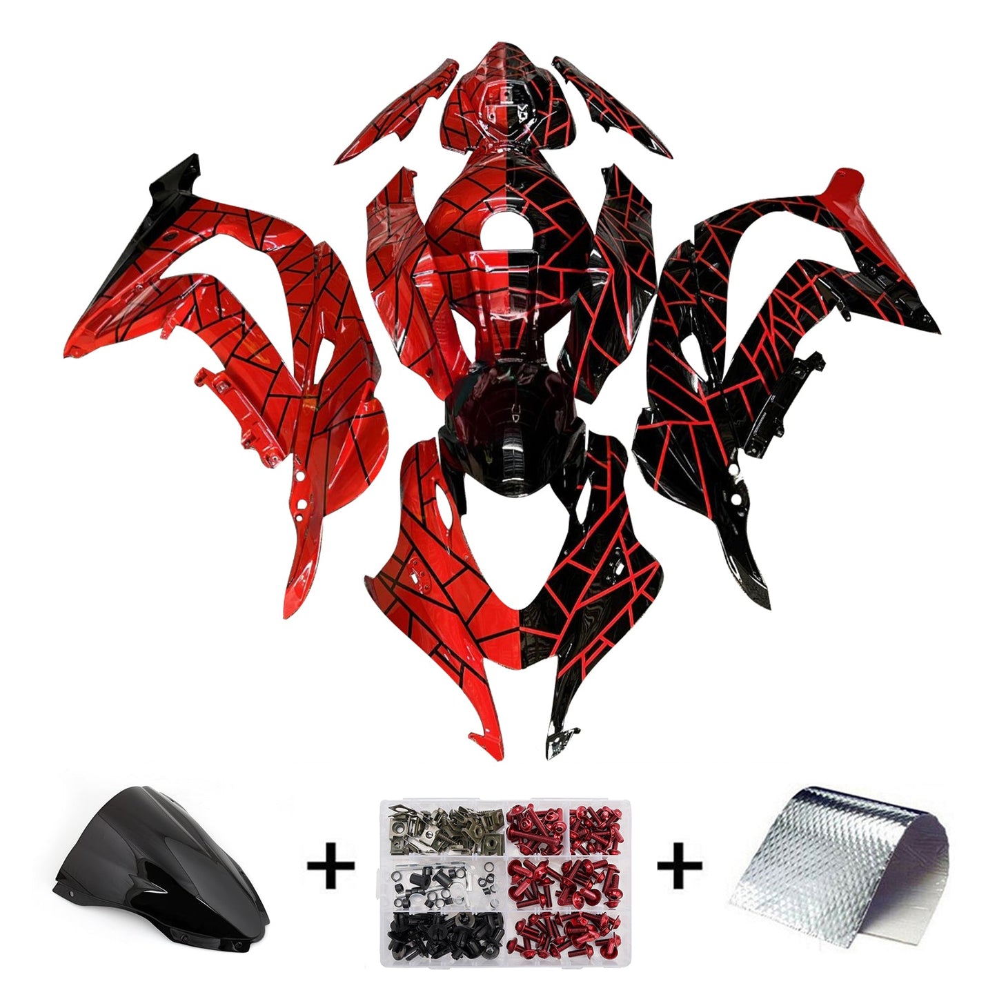 Kit carenatura iniezione in plastica ABS adatto per Kawasaki ZX10R 2016-2020