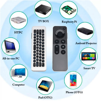 Telecomando wireless con tastiera mini con apprendimento IR vocale intelligente T1
