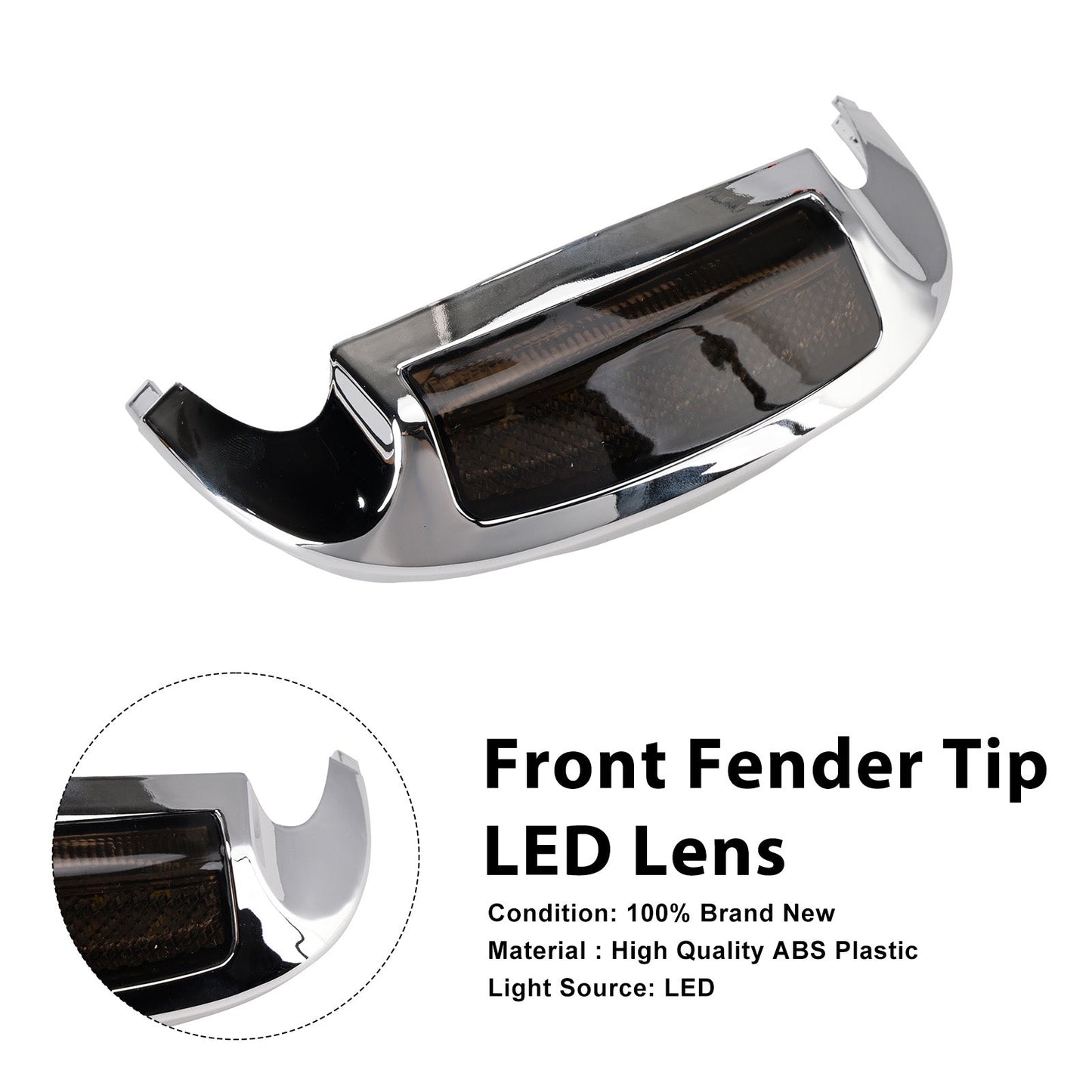 Puntale parafango anteriore con lente LED compatibile con Electra Glide Ultra Limited Low 2014-2023