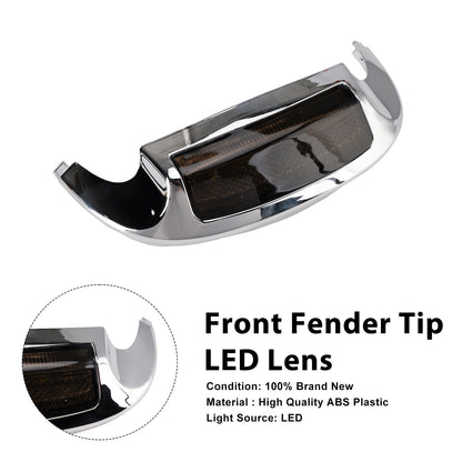 Puntale parafango anteriore con lente LED compatibile con Electra Glide Ultra Limited Low 2014-2023