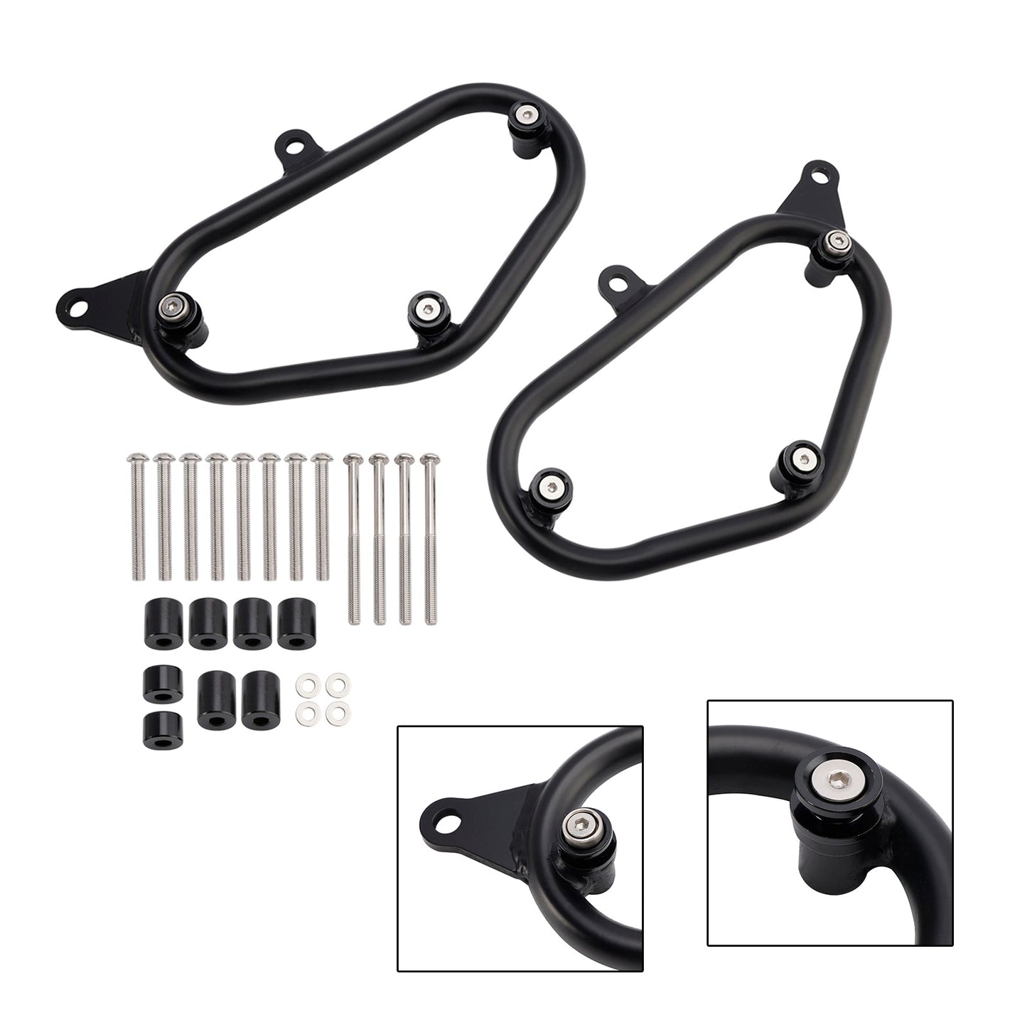 Staffa di montaggio per borsa laterale Kawasaki Eliminator 500 2024-2025, nera