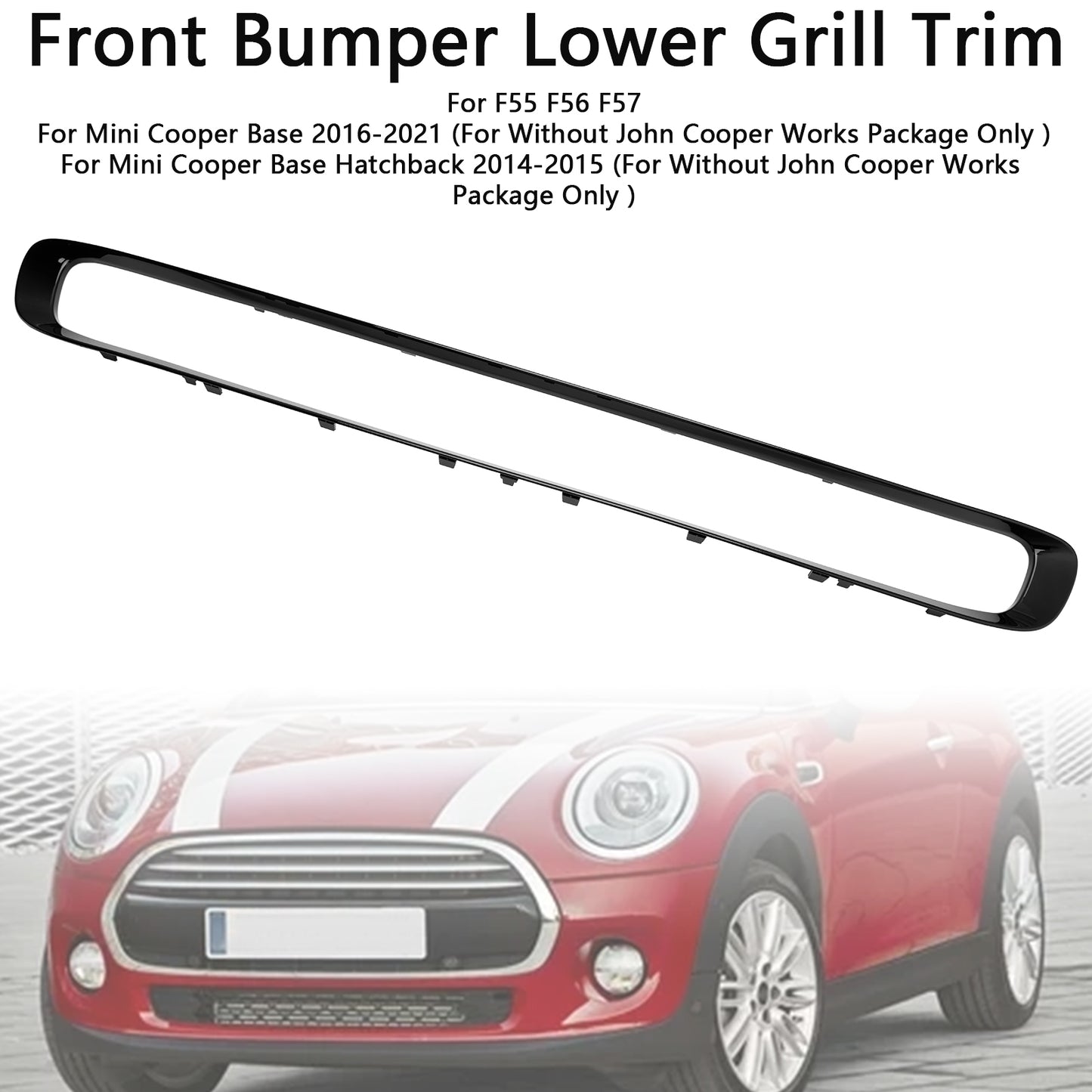 Rivestimento inferiore della griglia del paraurti anteriore 51117355238 per Mini F55 F56 F57 2014-2023