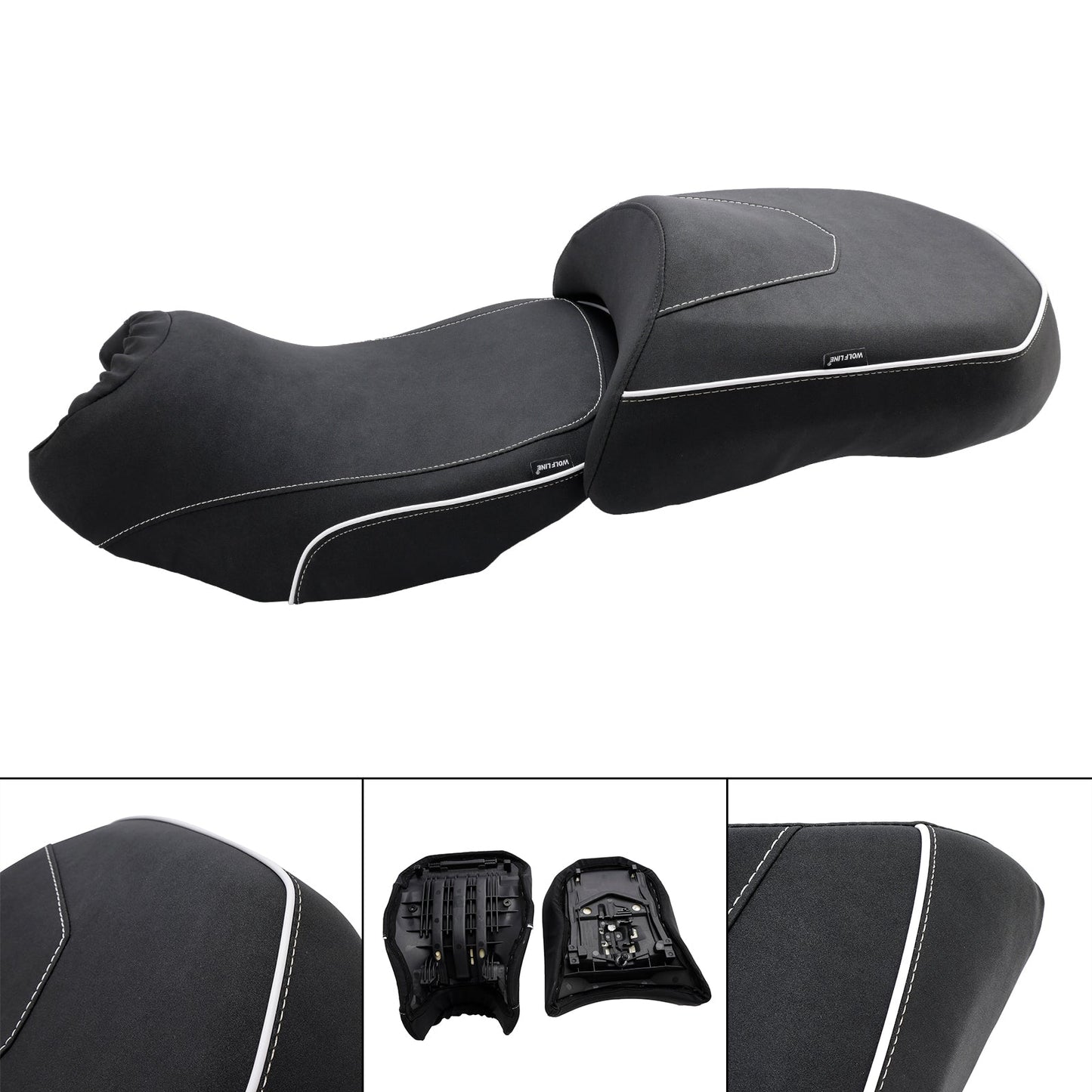Sella passeggero anteriore posteriore per BMW R1200GS/GS ADV 2014-2018, nera