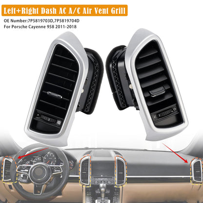 Griglia di ventilazione aria condizionata A/C sinistra e destra del cruscotto Porsche Cayenne 958 2011-2018