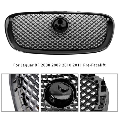 Per Jaguar XF XF-R Style 2008-201 Griglia paraurti anteriore 1 nero lucido