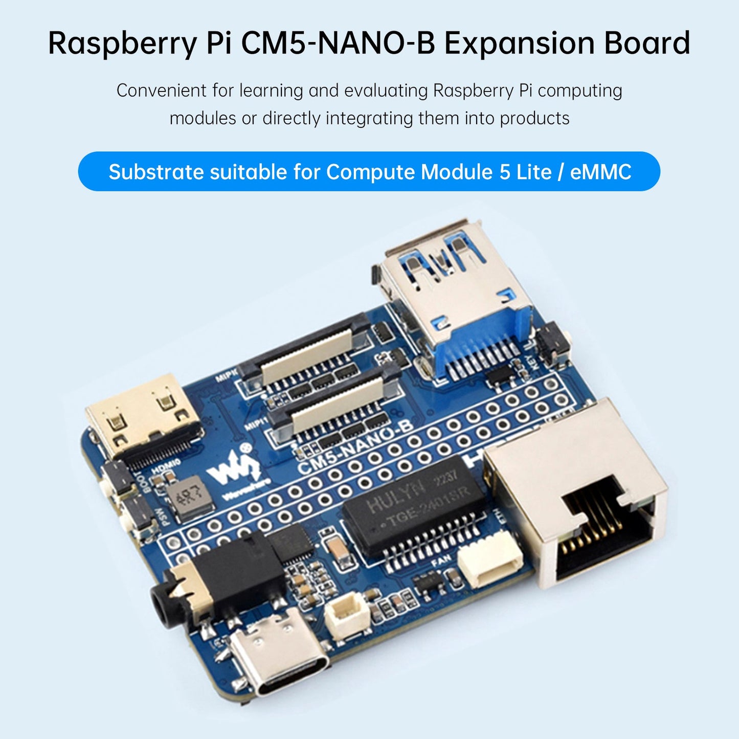 Raspberry CM5 Compute Module IO Baseboard 5 Scheda di espansione NANO Tipo A Tipo B