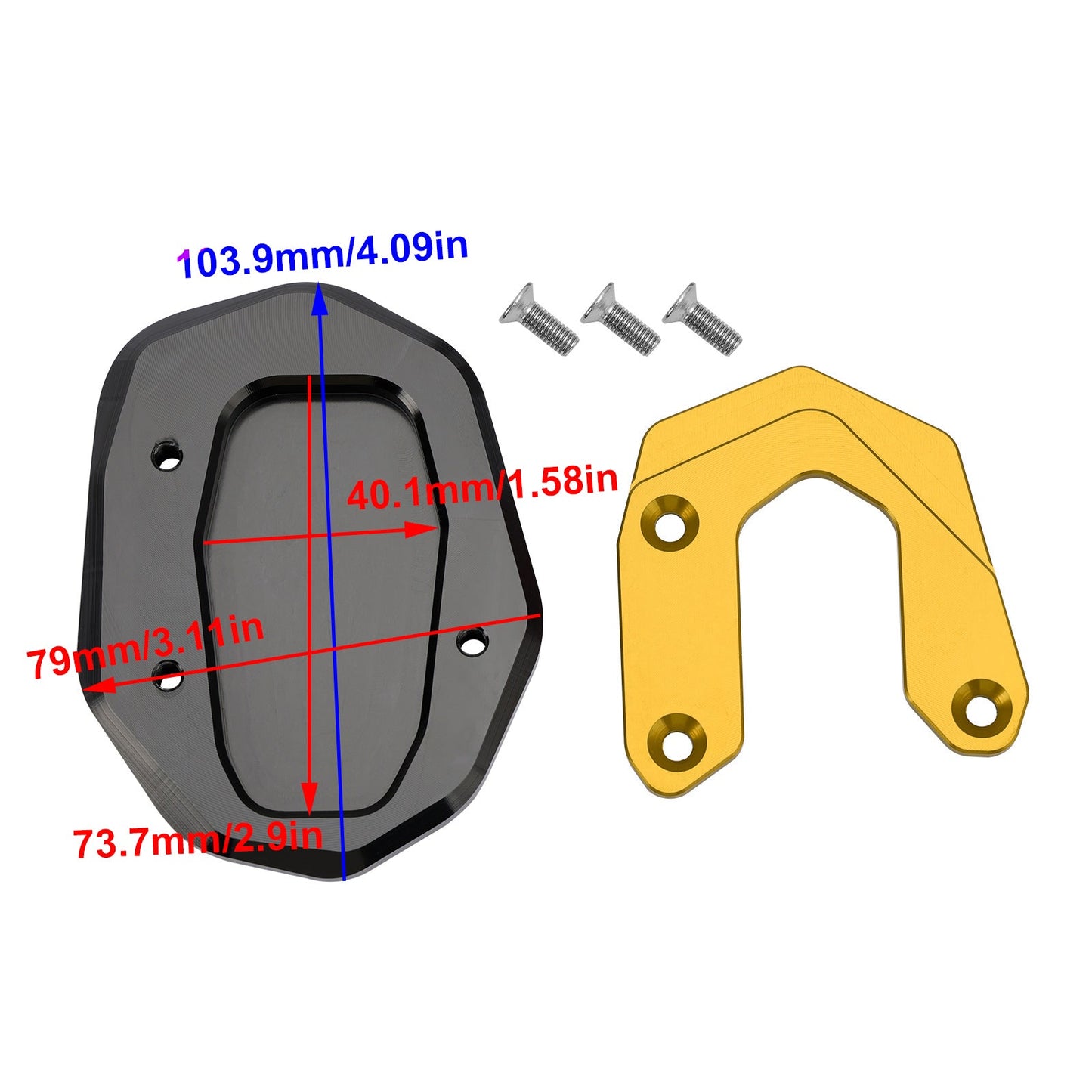 Piastra allargata per cavalletto adatta per Ducati Scrambler 400/800/1100 2015-2020