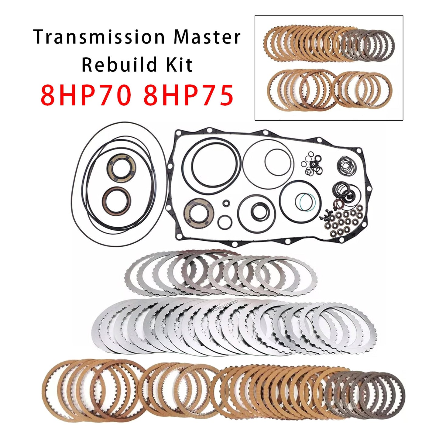 2009-2011 Per BMW SERIE 5/GT CHN DEU EGY 6 SP R/AWD L4 2.0L Kit completo di revisione della trasmissione automatica Dischi frizione 8HP70 8HP75