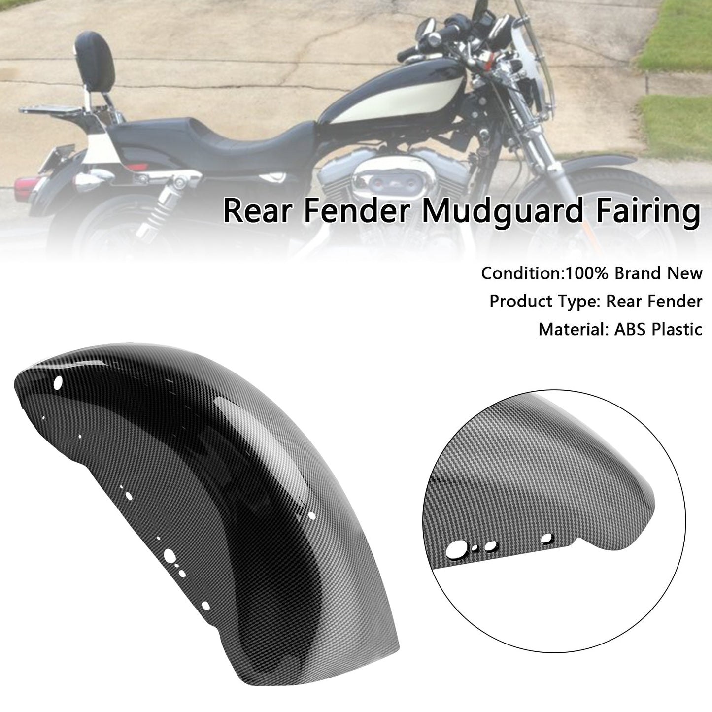 Carenatura parafango posteriore Sportster 883 1200 dal 2004 in poi