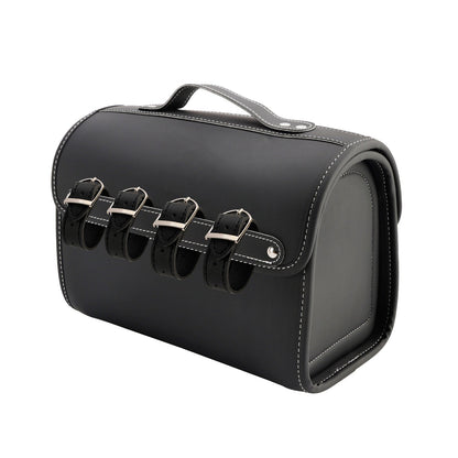Borsa laterale in PU Borsa laterale Borsa da sella Colore abbinato Bagaglio Bianco per scooter Moto Bianco