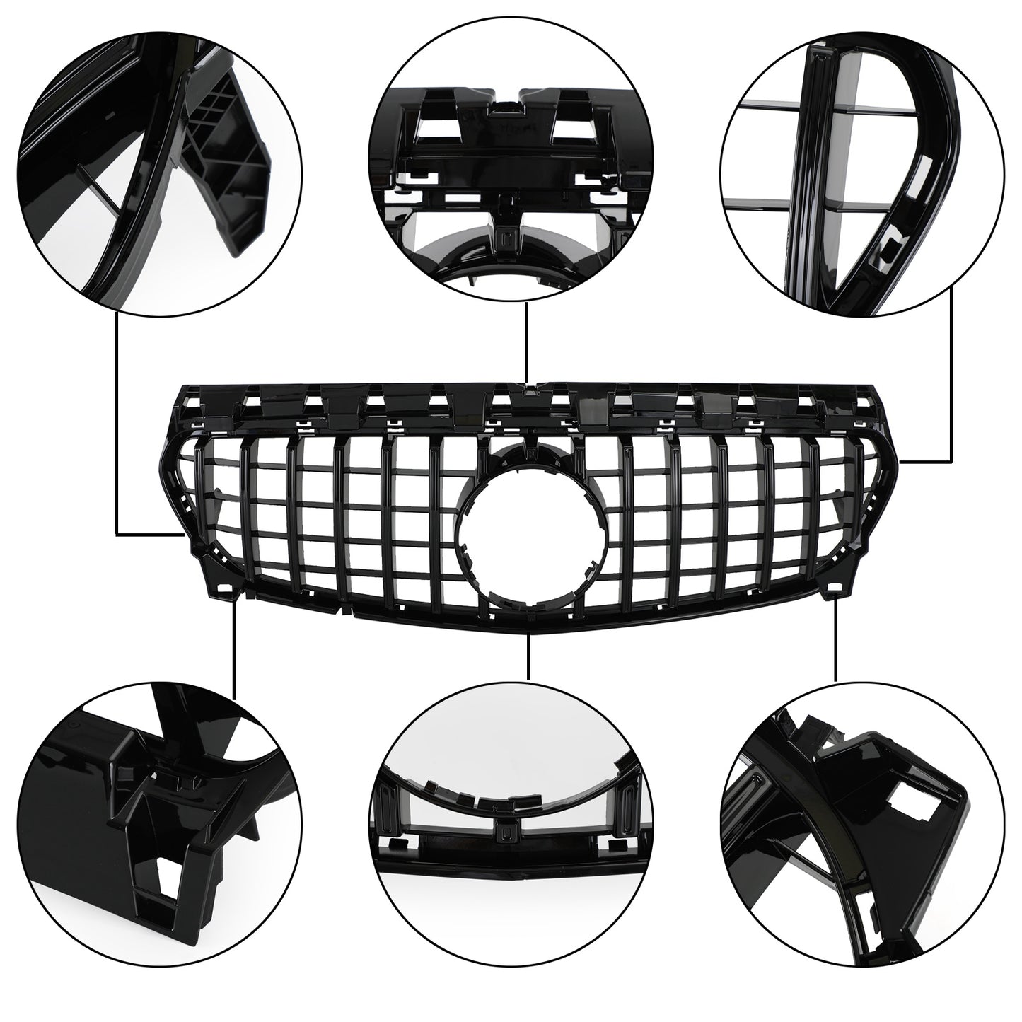 Per Mercedes Benz W117 CLA250 2013-2016 CLA CLASS GT-R Style Griglia paraurti anteriore