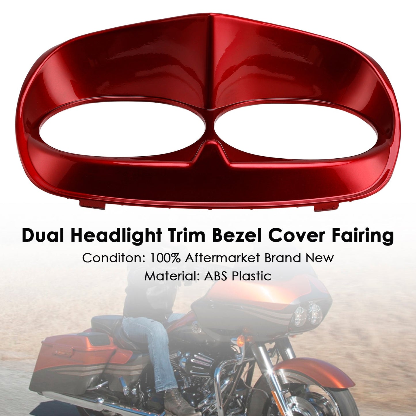 Copertura della cornice del faro anteriore doppio per Road Glide 1998-2013