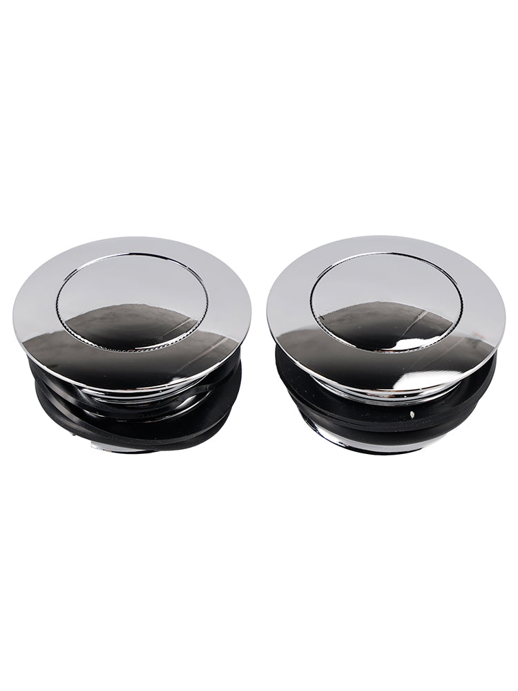 Set di tappi serbatoio a vite in alluminio billet cromato per Touring Softail Dyna