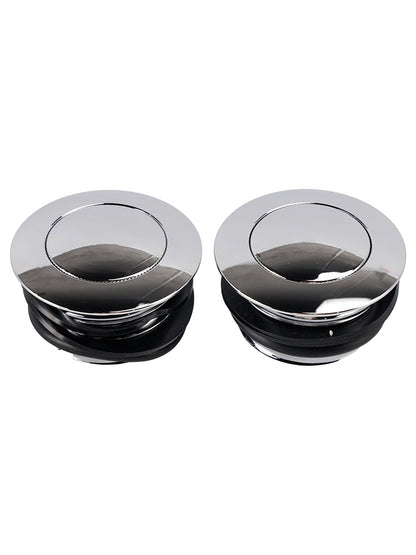 Set di tappi serbatoio a vite in alluminio billet cromato per Touring Softail Dyna