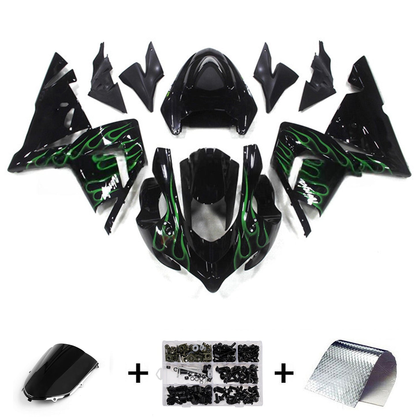 Kit carenatura iniezione in plastica ABS adatto per Kawasaki ZX10R 2004-2005