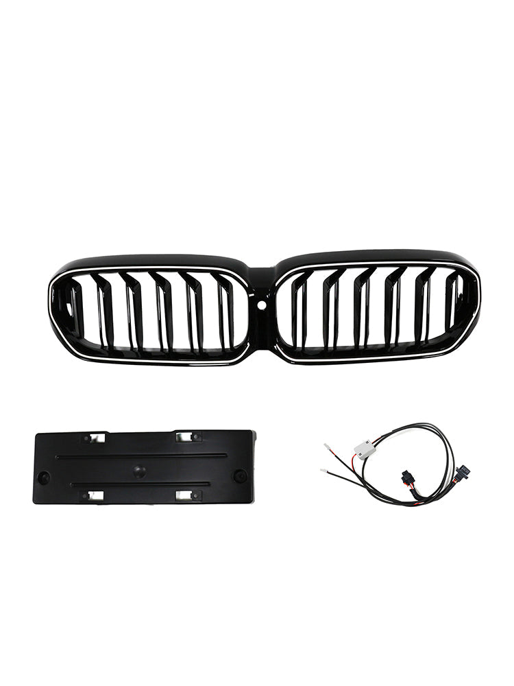 Griglia anteriore a doppio rene BMW Serie 5 G30 G38 2021-2024, nero lucido