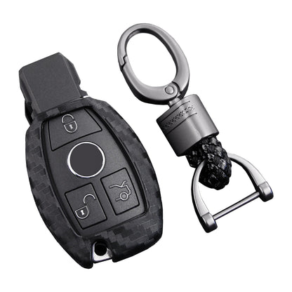 Custodia in silicone e pelle per chiave auto con fibbia per Mercedes-Benz