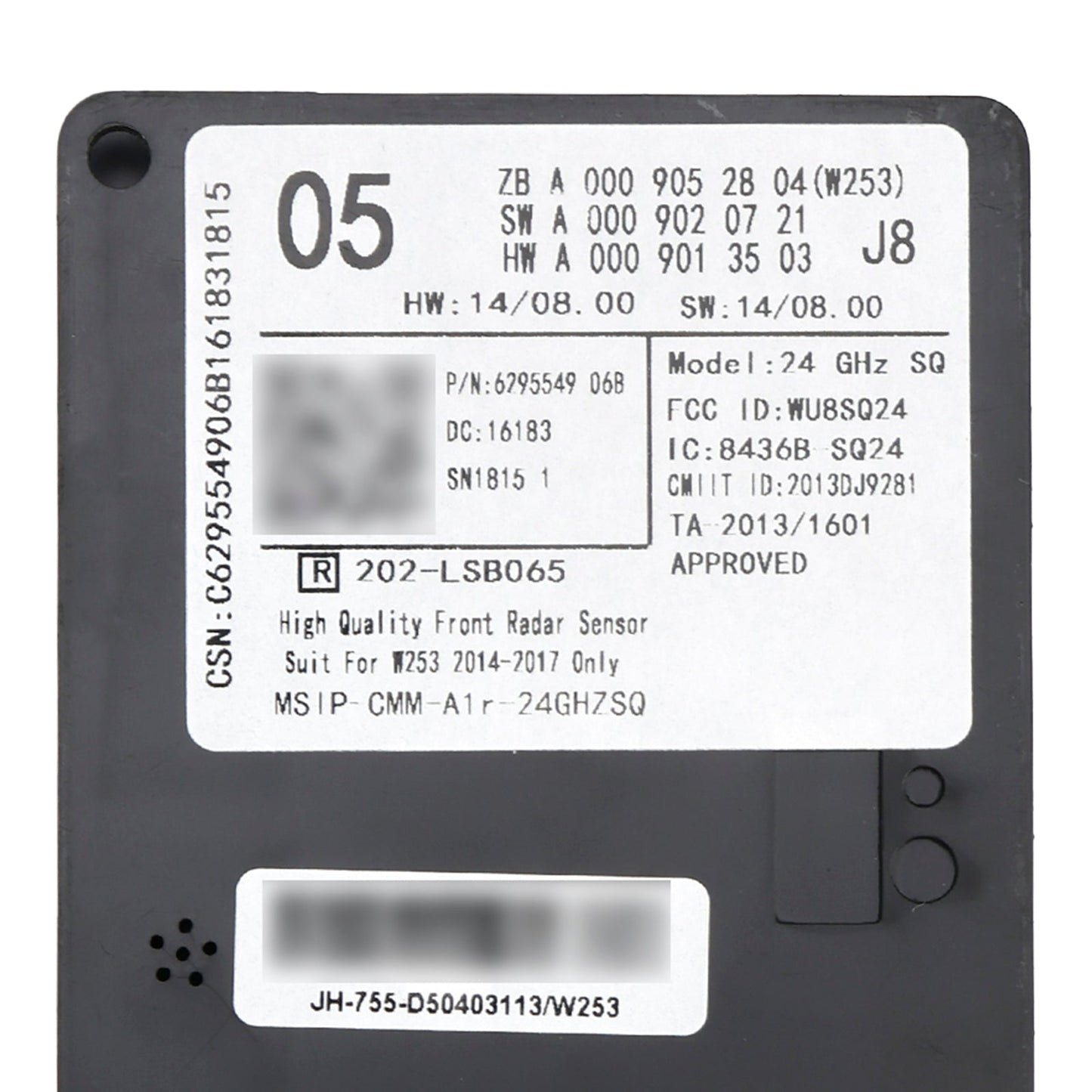 Unità di controllo del sensore radar anteriore Mercedes Classe C W253 2014-2017 A0009052804