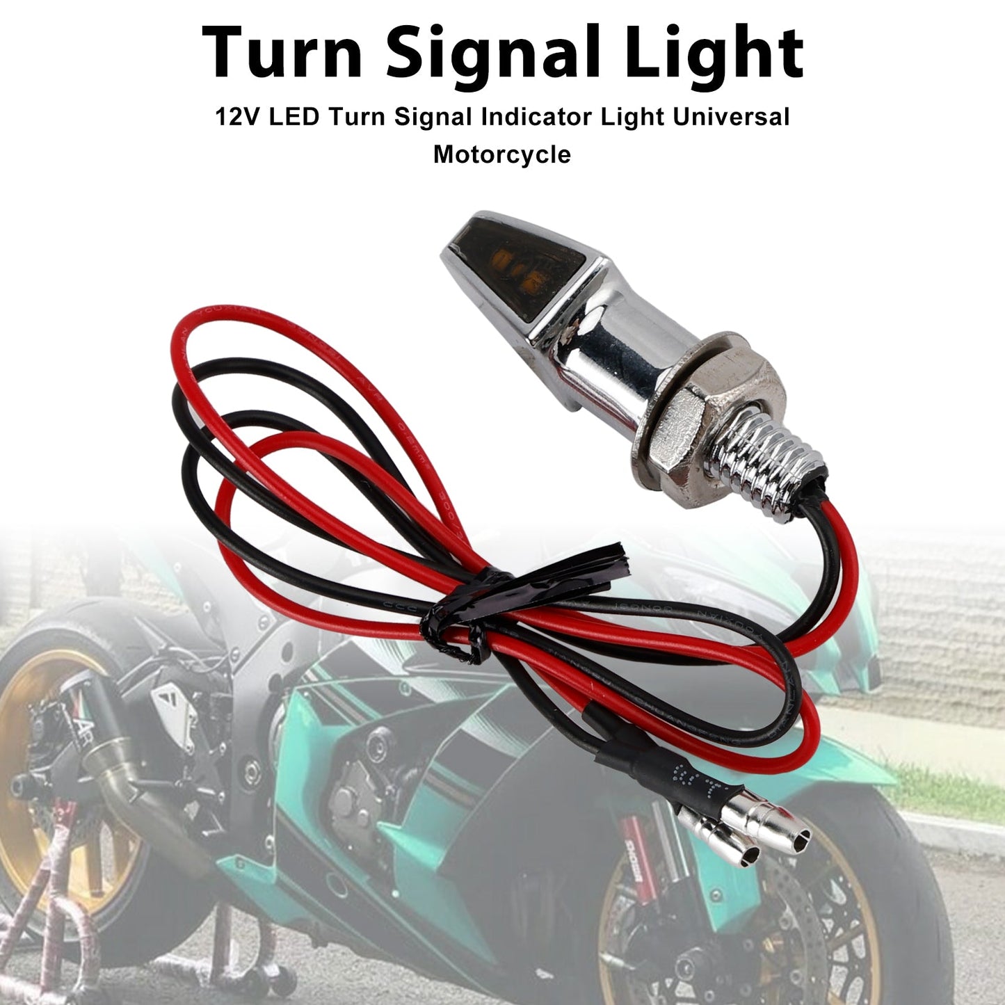 Indicatore di direzione a LED da 12 V, 8 mm, universale per moto Yamaha