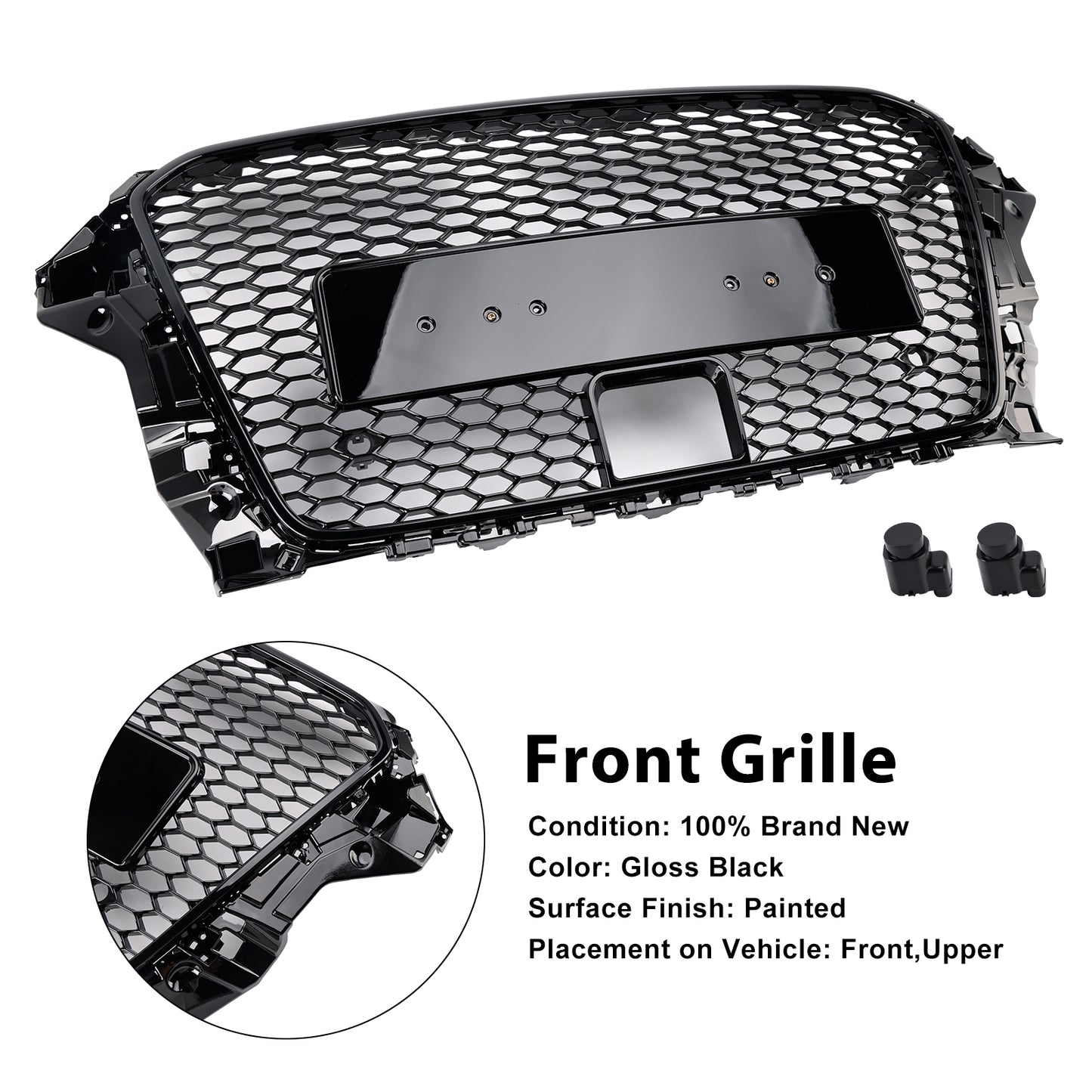 Griglia della griglia del paraurti anteriore stile RS3 per Audi A3 Sline S3 2013-2016 con ACC