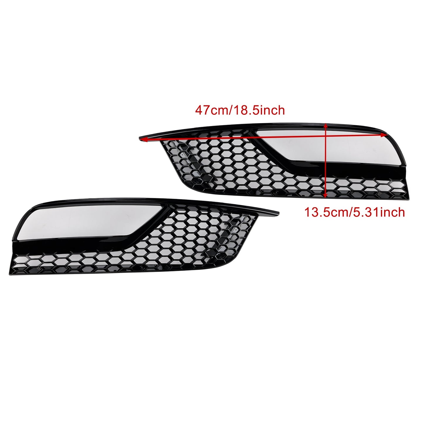 Griglie fendinebbia anteriori nere lucide per Audi A3 8V Berlina 2013-2016