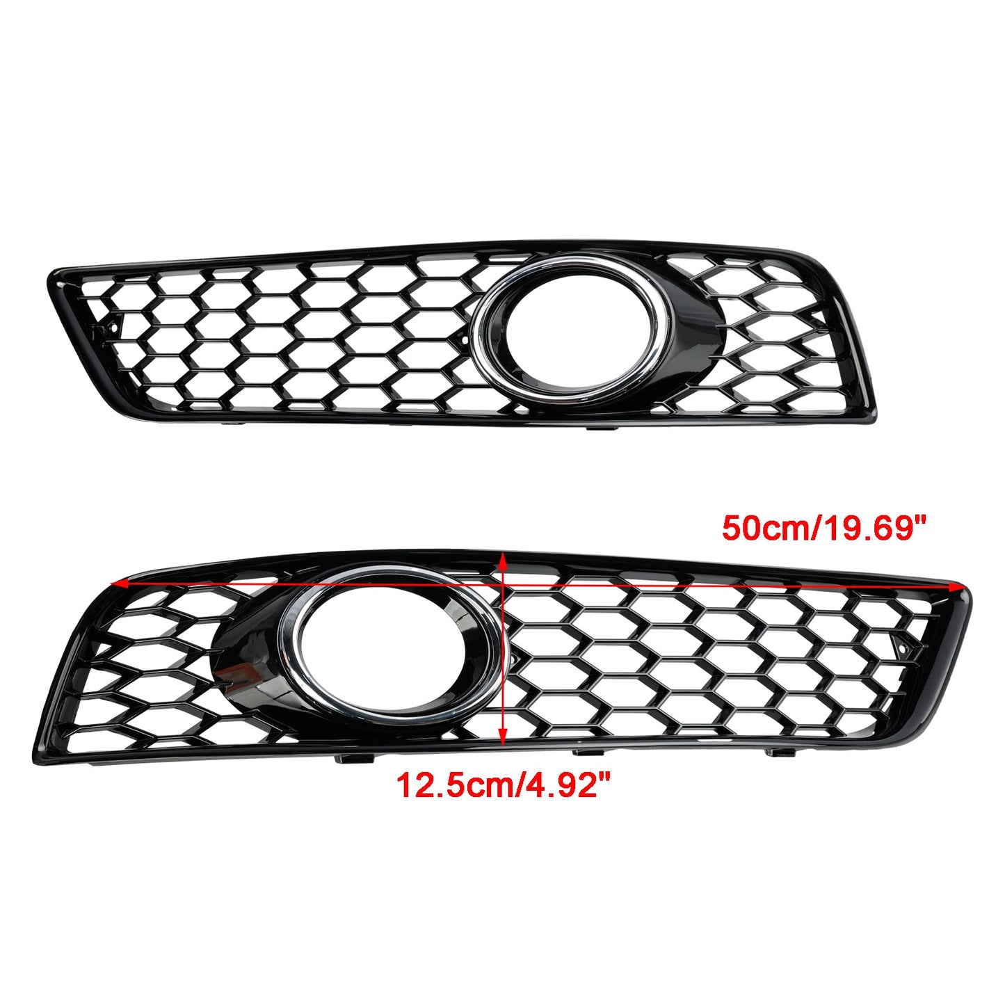 Griglia di copertura della luce fendinebbia anteriore del paraurti a nido d"ape Audi A3 8P 2009-2013
