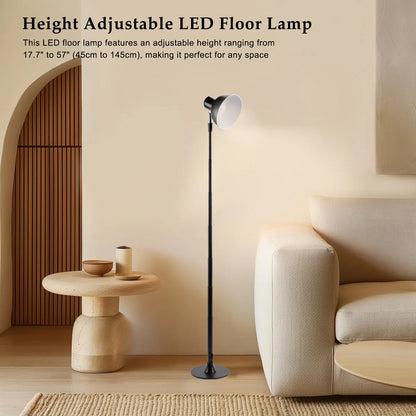 Lampada da terra e da tavolo a LED regolabile in noce, dimmerabile per camera da letto/ufficio, 3 colori