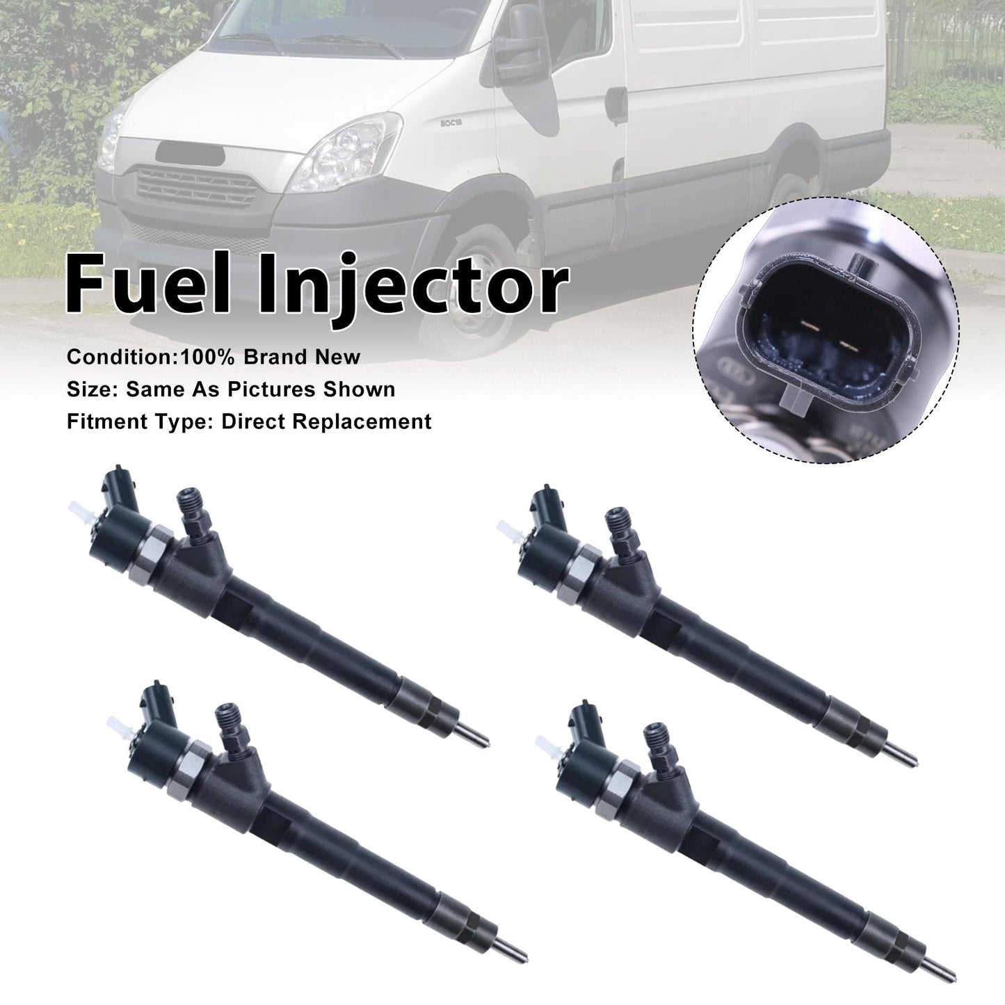 Iniettori di carburante per Iveco Daily IV (4 pezzi) anni 2006-2011, codice 0445110248